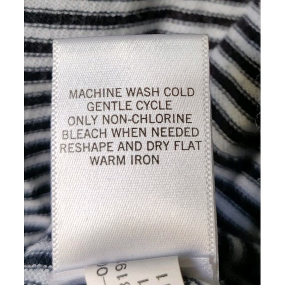 Banana Republic‎ Women's Open Cardigan Fitted Sleeves Navy/White Stripe Size L - Picture 5 of 5